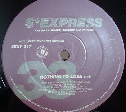 S*Express* : Nothing To Lose (12", Single)
