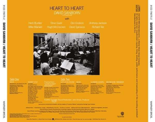 David Sanborn : Heart To Heart (CD, Album, Ltd, RE, RM)