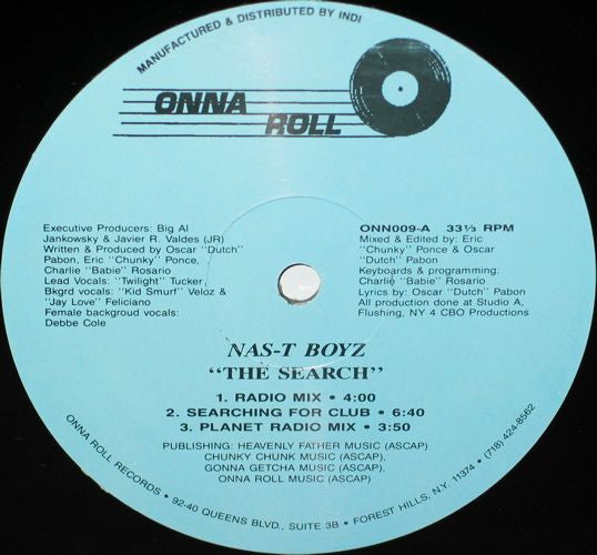 Nas-T Boyz : The Search (12", Gen)