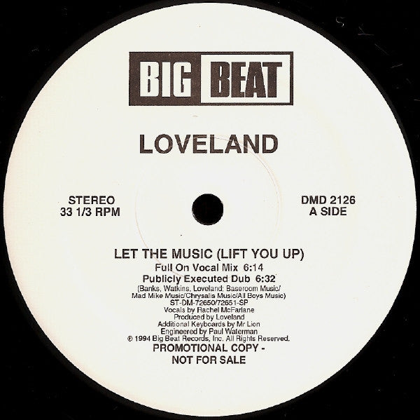 Loveland : Let The Music (Lift You Up) (12", Promo)