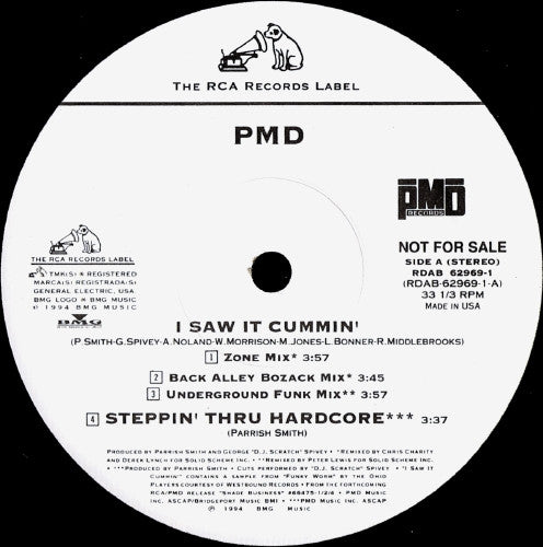 PMD : I Saw It Cummin' (12", Promo)