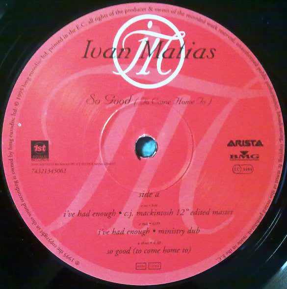 Ivan Matias : So Good (To Come Home To) (12")
