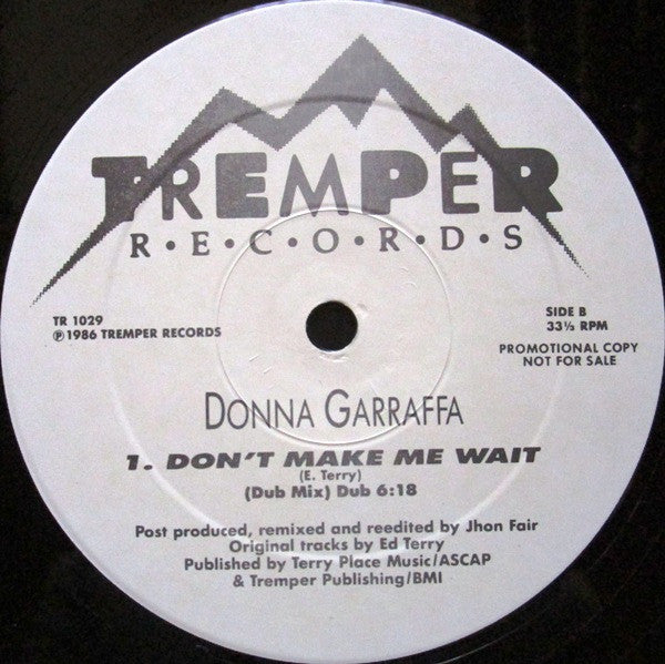 Donna Garraffa : Don't Make Me Wait (12", Promo)
