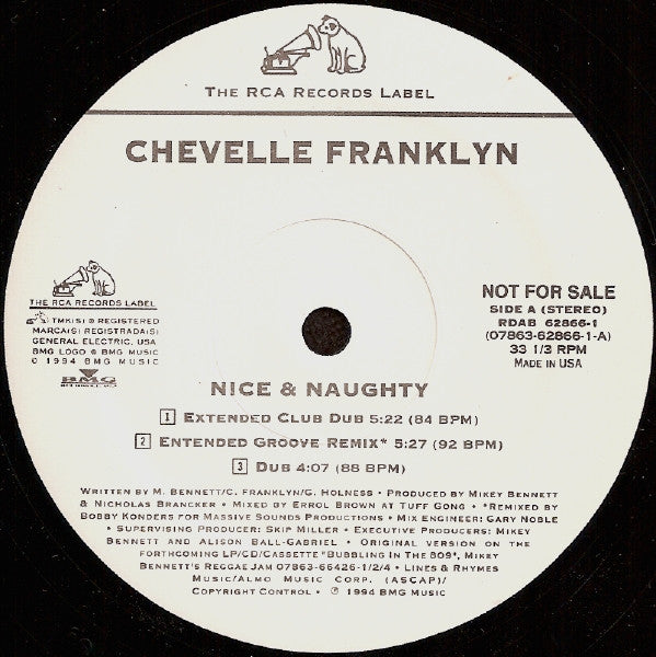 Chevelle Franklyn : Nice & Naughty (12", Promo)