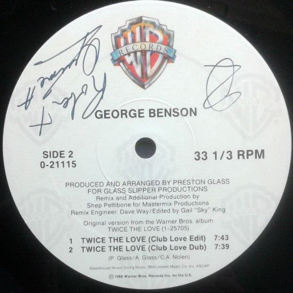 George Benson : Twice The Love (12", Maxi)