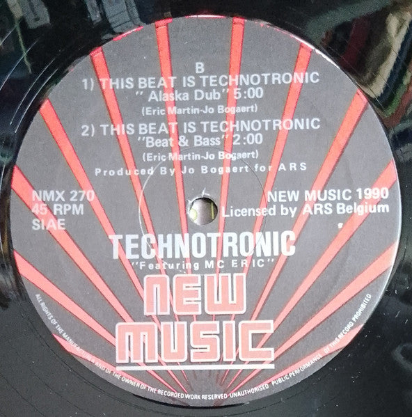 Technotronic : This Beat Is Technotronic (12", Single)