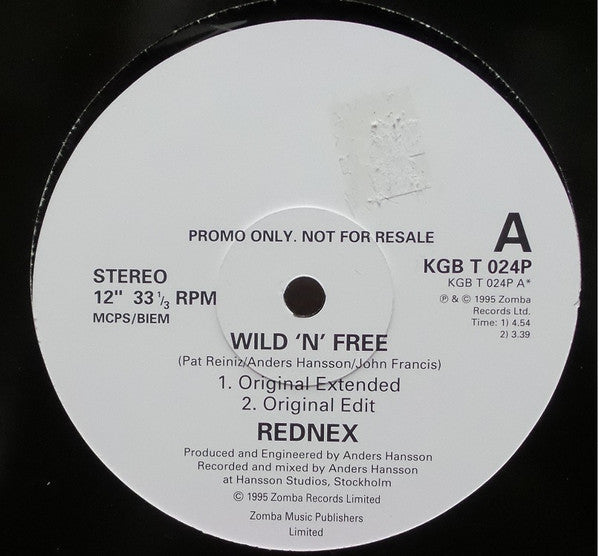 Rednex : Wild 'N' Free (12", Promo)