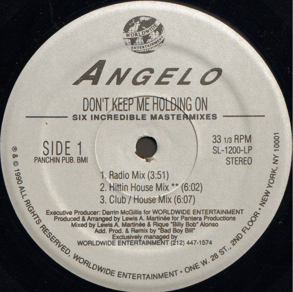 Angelo (8) : Don't Keep Me Holding On (12")