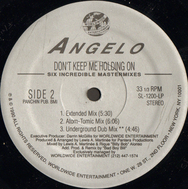 Angelo (8) : Don't Keep Me Holding On (12")
