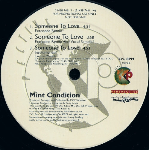 Mint Condition : Someone To Love (12", Promo)