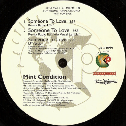 Mint Condition : Someone To Love (12", Promo)