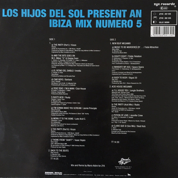 Los Hijos Del Sol : Ibiza Mix (Back To The Beats) (Numero 5) (LP, Mixed)
