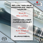 the album cover for Bellini/Molique/Moscheles/Riet - Works for Oboe & Flute