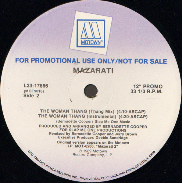 Mazarati : The Woman Thang (12", Promo)