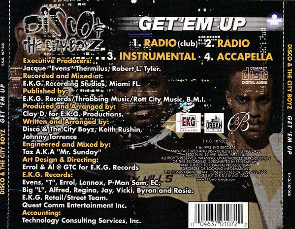 Disco & The City Boyz : Get Em Up (CD, Single)