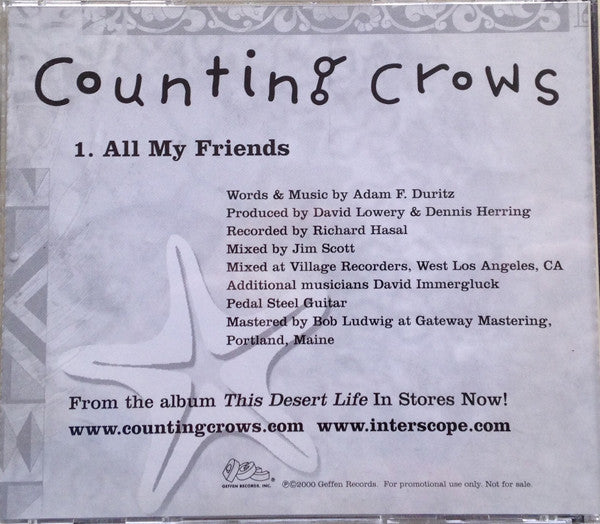 Counting Crows : All My Friends (CD, Single, Promo)
