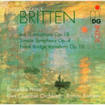the album cover for B. Britten - Orchestral Works