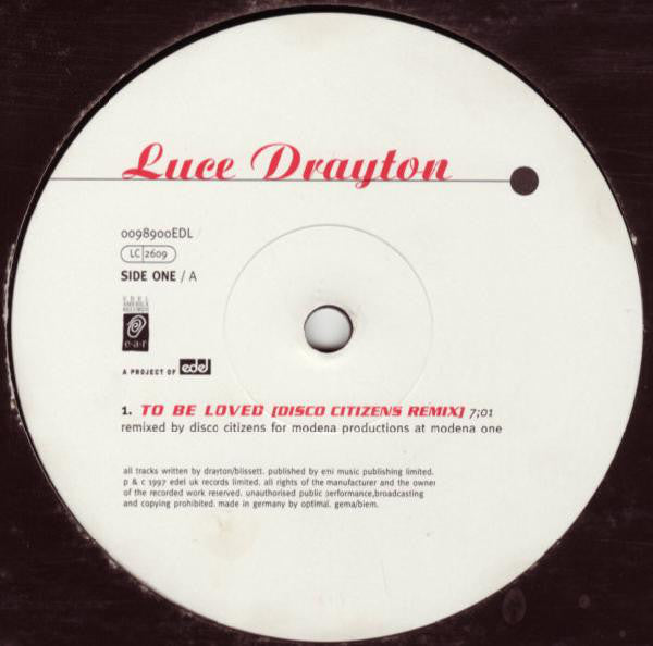 Luce Drayton : To Be Loved (Disco Citizens Remix) (12")