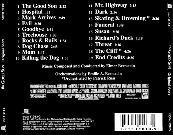 Elmer Bernstein : The Good Son (Original Score) (CD, Album)