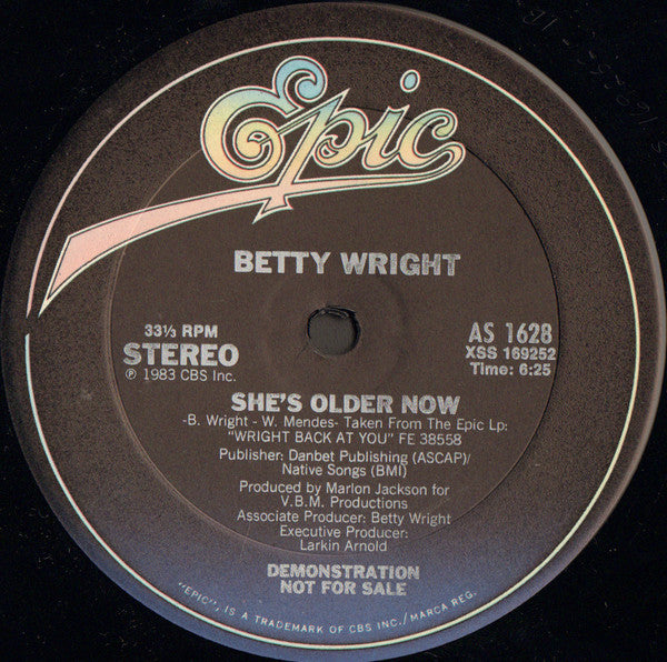Betty Wright : She's Older Now (12", Promo)