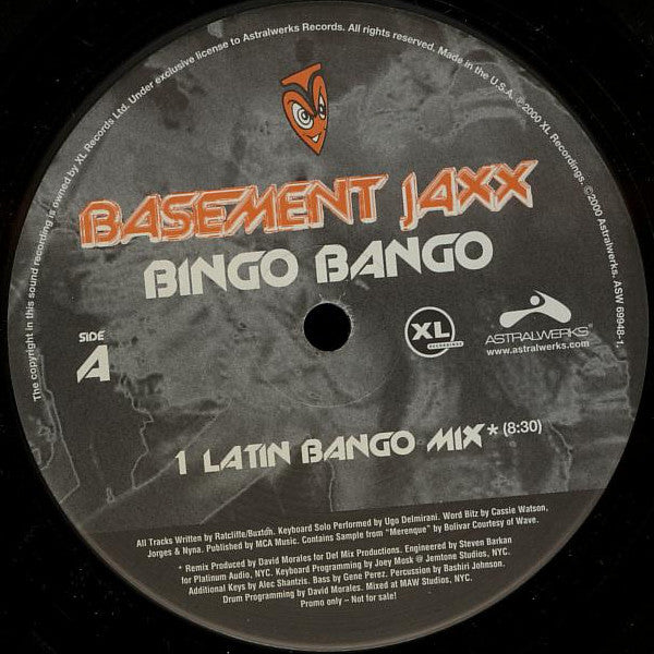 Basement Jaxx : Bingo Bango (2x12", Promo)