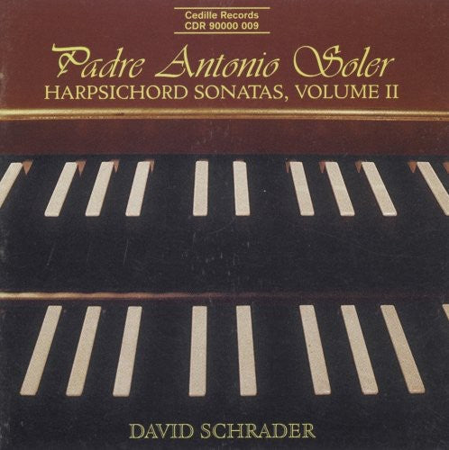 the album cover for David Schrader - Harpsichord Sonatas II