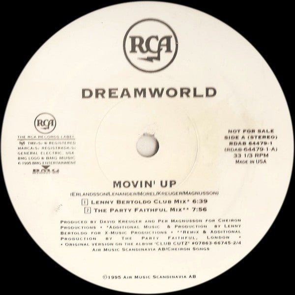 Dreamworld : Movin' Up (12", Promo)