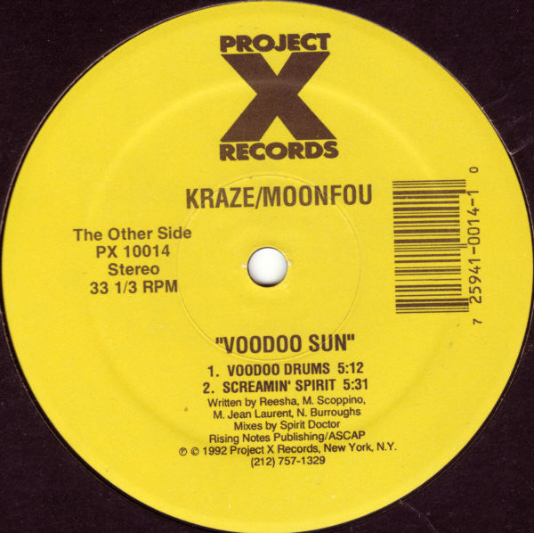 Kraze / Moonfou : Voodoo Sun (12")