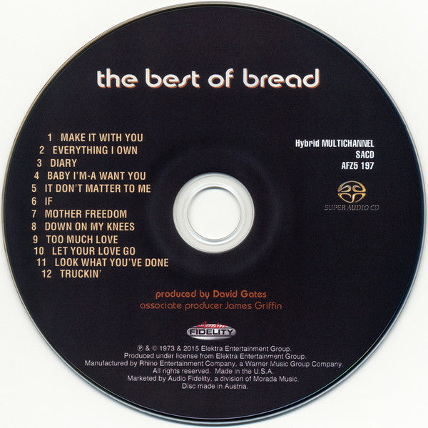 Bread : The Best Of Bread (SACD, Hybrid, Multichannel, Comp, Ltd, Num, RE, RM)