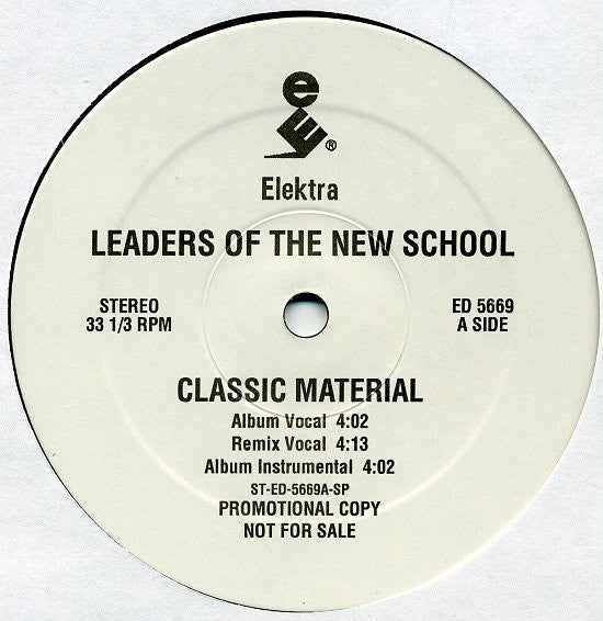 Leaders Of The New School : Classic Material / Spontaneous (12", Promo)