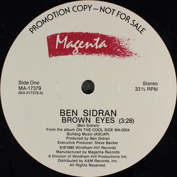 Ben Sidran : Brown Eyes / Mitsubishi Boy (12", Promo)