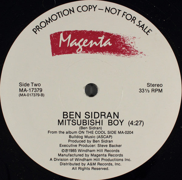 Ben Sidran : Brown Eyes / Mitsubishi Boy (12", Promo)