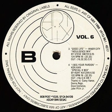 Various : Art Of Mix - Vol. 6 (12", Promo)