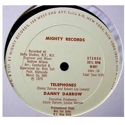 Danny Darrow : Telephones (12", Promo)