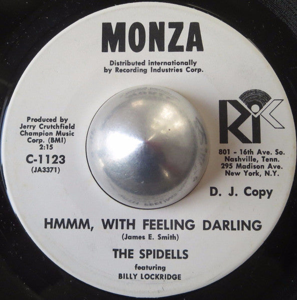 The Spidells Featuring Billy Lockridge : Hmmm, With Feeling Darling (7", Single, Promo)