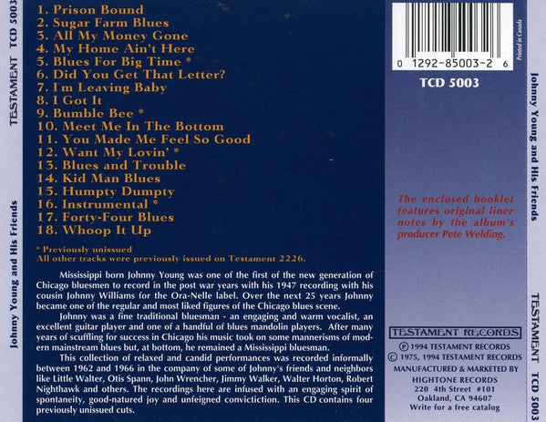 Johnny Young (3) : Johnny Young And His Friends (CD, Album, RE)