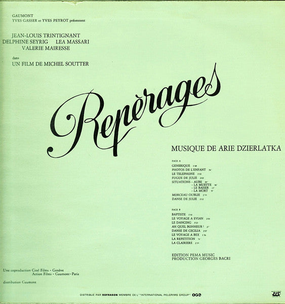 Arie Dzierlatka* : Repérages (Bande Sonore Originale) (LP, Album)