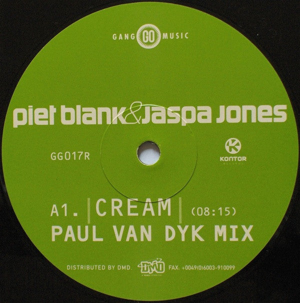 Piet Blank&Jaspa Jones* : Cream (The Remixes) (12")