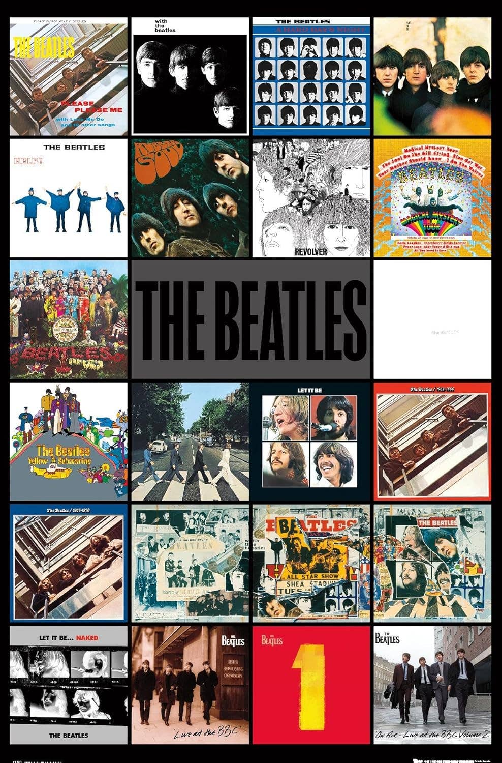 Beatles Albums Poster - 24" x 36"
