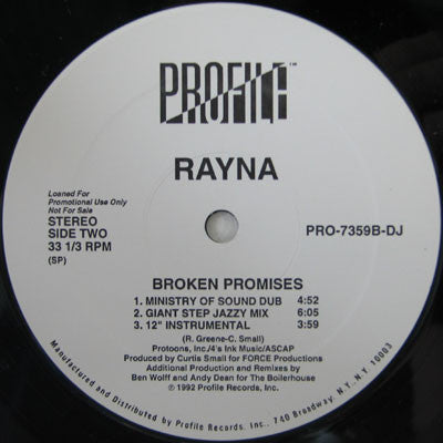 Rayna : Broken Promises (12", Promo)