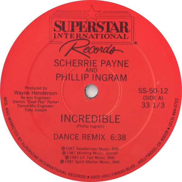 Scherrie Payne And Phillip Ingram : Incredible (12")
