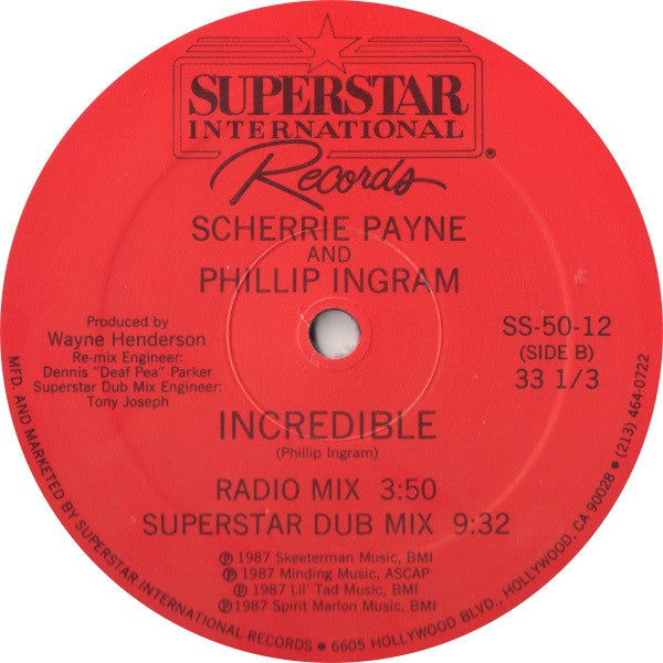 Scherrie Payne And Phillip Ingram : Incredible (12")