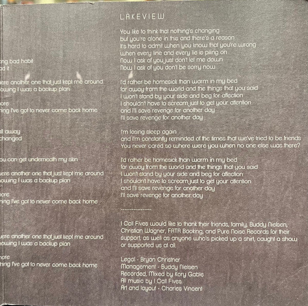 I Call Fives : Someone That's Not You (7", EP, Mar)