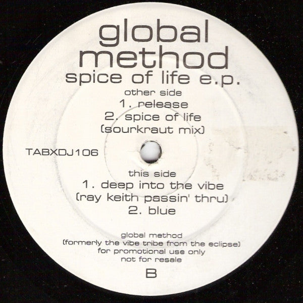 Global Method : Spice Of Life E.P. (12", EP, Promo)