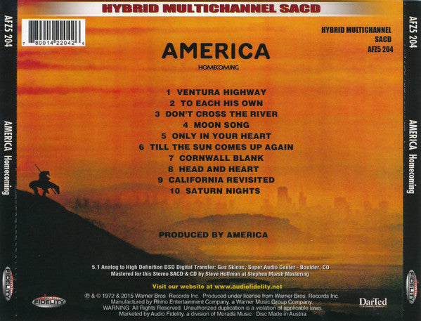 America (2) : Homecoming (SACD, Hybrid, Multichannel, Album, Ltd, Num, RE, R)