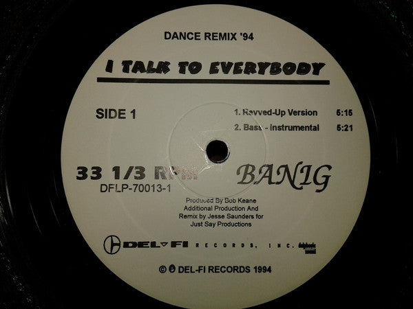 Banig : I Talk To Everybody (Dance Remix '94) (12")