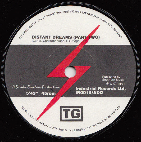 Throbbing Gristle : Adrenalin / Distant Dreams (Part Two) (7", Single)