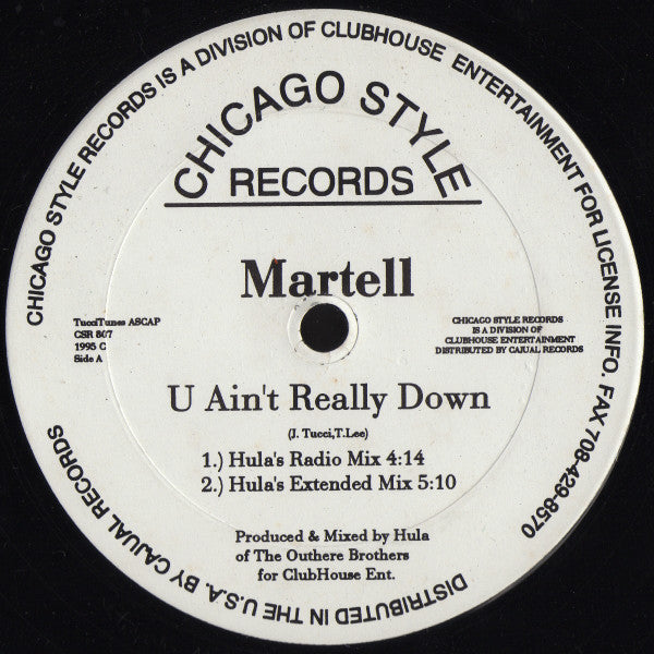 Martell : U Ain't Really Down (12")