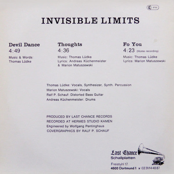 Invisible Limits : Devil Dance (12", Bla)