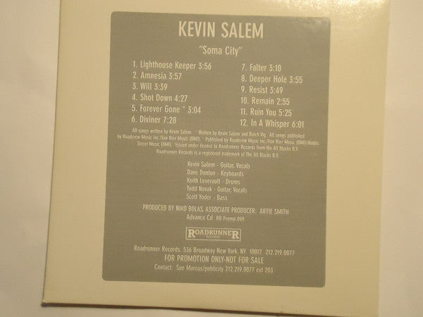 Kevin Salem : Soma City (CD, Album, Promo, Car)